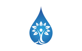 Water drop Plumbing Logo Template vector illustration vv.58