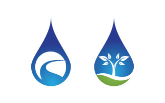 Water drop Plumbing Logo Template vector illustration vv.61