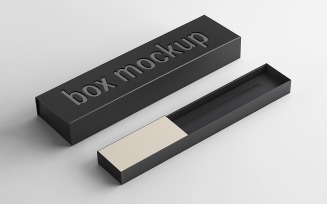 Box Mockup Luxury Black Box Mockup Psd Debossed Box Mockup for Brand Presentation