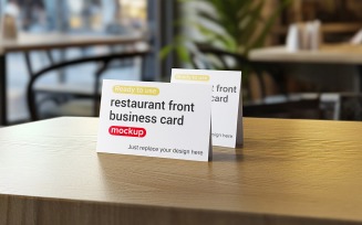 Business Card Mockup Restaurant Front Business Card Mockup Paper Card Mockup