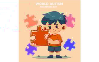 Colorful Illustration for Autism Awareness Day