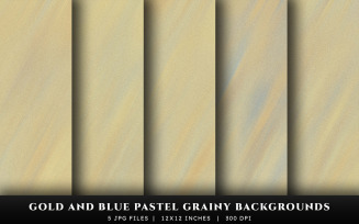 Gold and Blue Pastel Grainy Texture Backgrounds