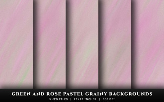 Green and Rose Pastel Grainy Texture Backgrounds