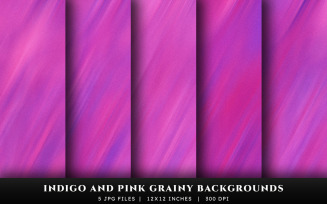 Indigo and Pink Grainy Texture Backgrounds
