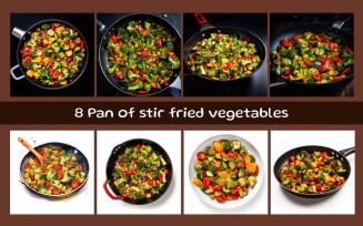 Pan of stir fried vegetables