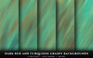 Dark Red and Turquoise Grainy Texture Backgrounds