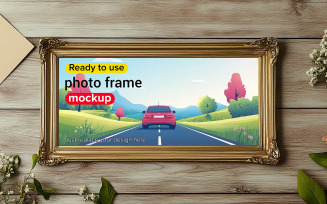 Horizontal Poster Frame Mockup Photo Frame Mockup