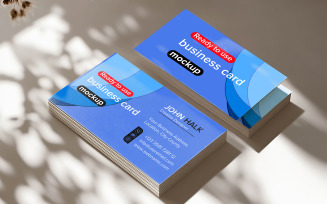 Luxury Business Cards Mockup Blue Business Card Mockup Corporate Business Card Mockup Card Mockup