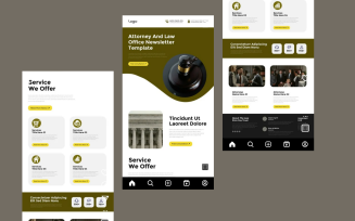 Multipurpose Lawyer, Attorney and Law Office Email Newsletter Template