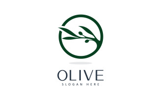 Olive oil logo beauty and spa design template V12