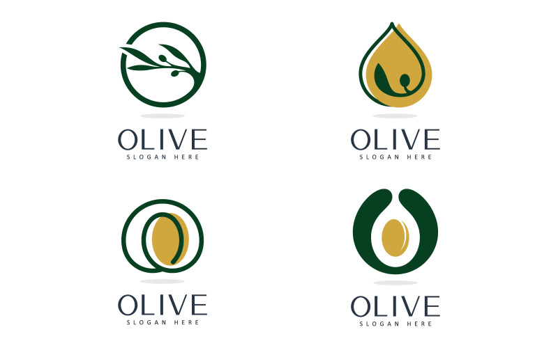 Olive oil logo beauty and spa design template V15 Logo Template
