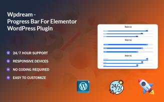 Wpdream - Progress Bar For Elementor WordPress Plugin