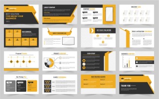 Business presentation with infographic elements design template