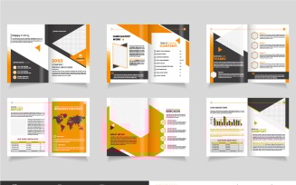 Company Profile Brochure Template, 12 page business brochure template concept