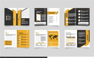 Company Profile Brochure Template, 12 page business brochure template idea