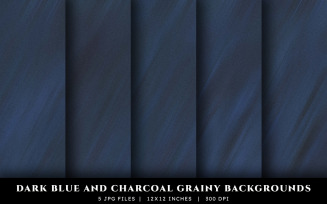 Dark blue and Charcoal Grainy Texture Backgrounds
