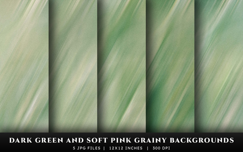 Dark Green and Soft Pink Grainy Texture Backgrounds