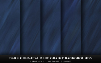 Dark Gunmetal Blue Grainy Texture Backgrounds