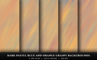 Dark Pastel Blue and Orange Grainy Texture Backgrounds