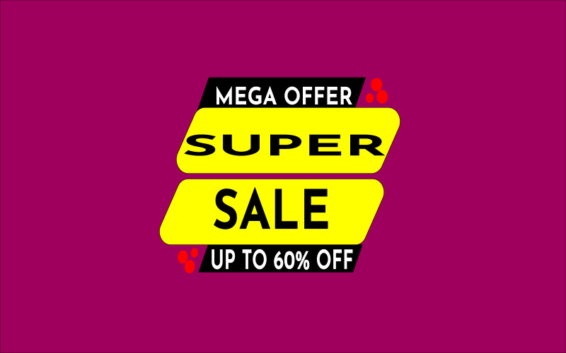 Discount Super Sale offer Banner Tag 19 Product Mockup