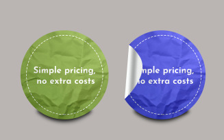 High-Quality Sticker Mockup Template
