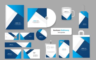 Office stationery template set , Corporate stationery elements .