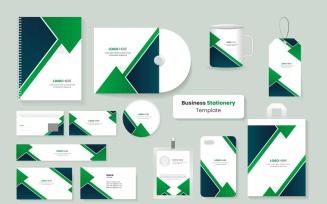 Office stationery template set , Creative unique stationery design .