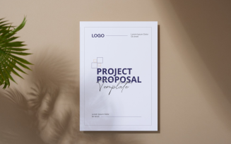 Orange and White Project Proposal Template Layout l 20 Pages with Dark Blue Accents