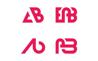 AB logo. Vector modern letter design concept V15