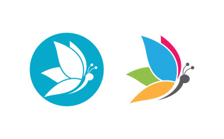 Butterfly Beauty Vector icon logo design template v.28