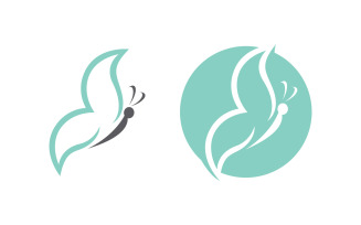 Butterfly Beauty Vector icon logo design template v.32