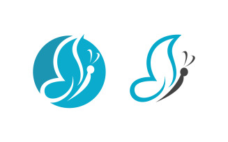 Butterfly Beauty Vector icon logo design template v.34