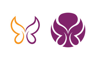 Butterfly Beauty Vector icon logo design template v.35