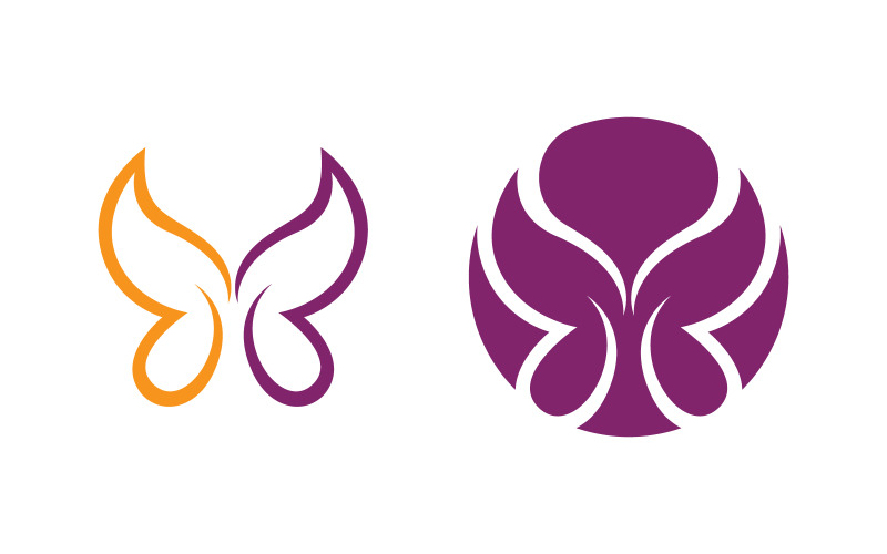 Butterfly Beauty Vector icon logo design template v.35 Logo Template