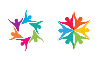 Community and adoption care network and social icon illustration v.39