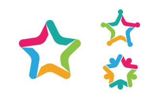 Community and adoption care network and social icon illustration v.40