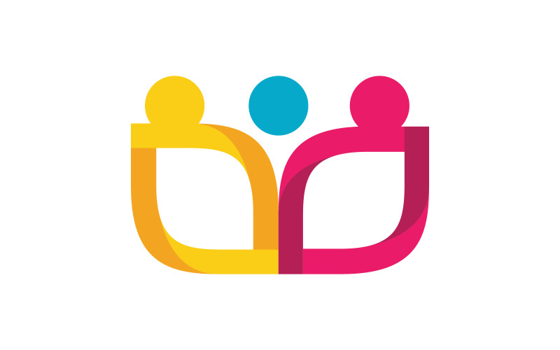 Community and adoption care network and social icon illustration v.42 Logo Template