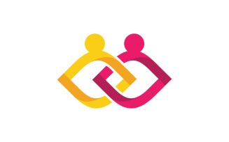 Community and adoption care network and social icon illustration v.43