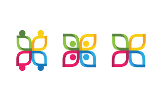 Community and adoption care network and social icon illustration v.44