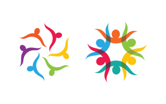 Community and adoption care network and social icon illustration v.45