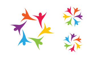 Community and adoption care network and social icon illustration v.49