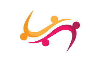 Community and adoption care network and social icon illustration v.52