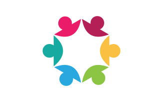 Community and adoption care network and social icon illustration v.72