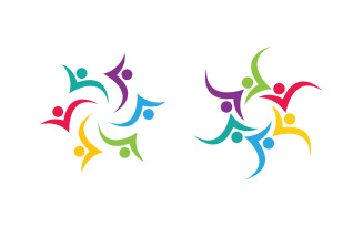 Community and adoption care network and social icon illustration v.73