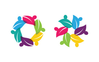 Community and adoption care network and social icon illustration v.75