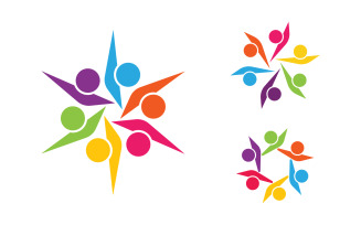 Community and adoption care network and social icon illustration v.76