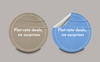 Editable Round Paper Sticker Mockup