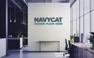 Indoor Office Wall Mockup