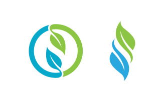 Nature leaf ecology vegan concept Logo illustration v.36