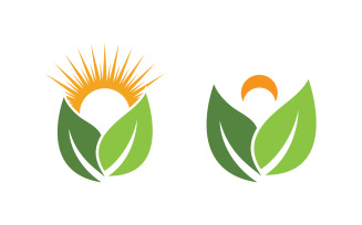 Nature leaf ecology vegan concept Logo illustration v.38